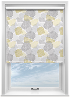 Linen Patch, Warm Yellow - Roller Blind